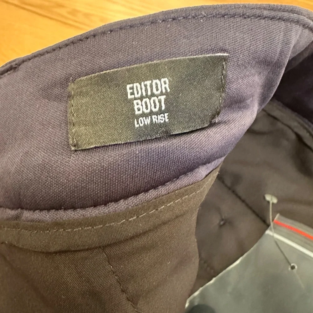 NWT Express Editor Low Rise Navy Bootcut Pants - Size 4L - Picture 3 of 13